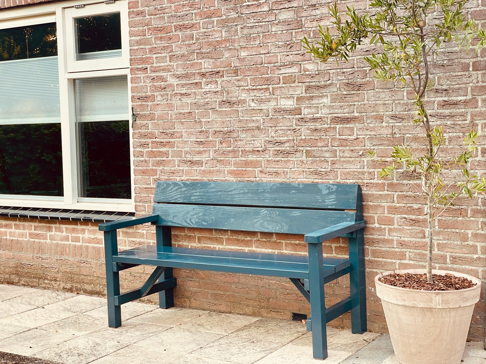 Stevige houten tuinbank - Nieuw en handgemaakt, Ophalen, Nieuw, Hout