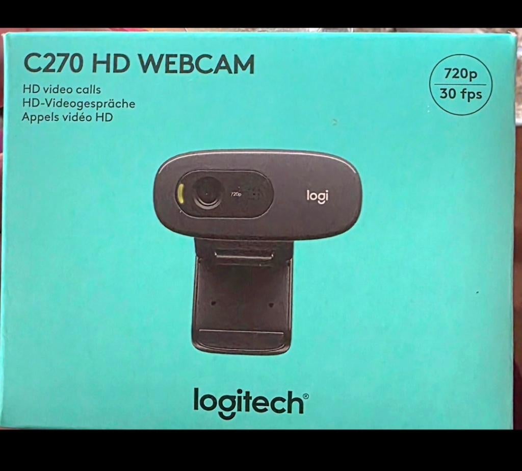Webcam Logitech Nieuw in de verpakking, Computers en Software, Webcams, Nieuw, Bedraad, ChromeOS, MacOS, Windows, Android, iOS
