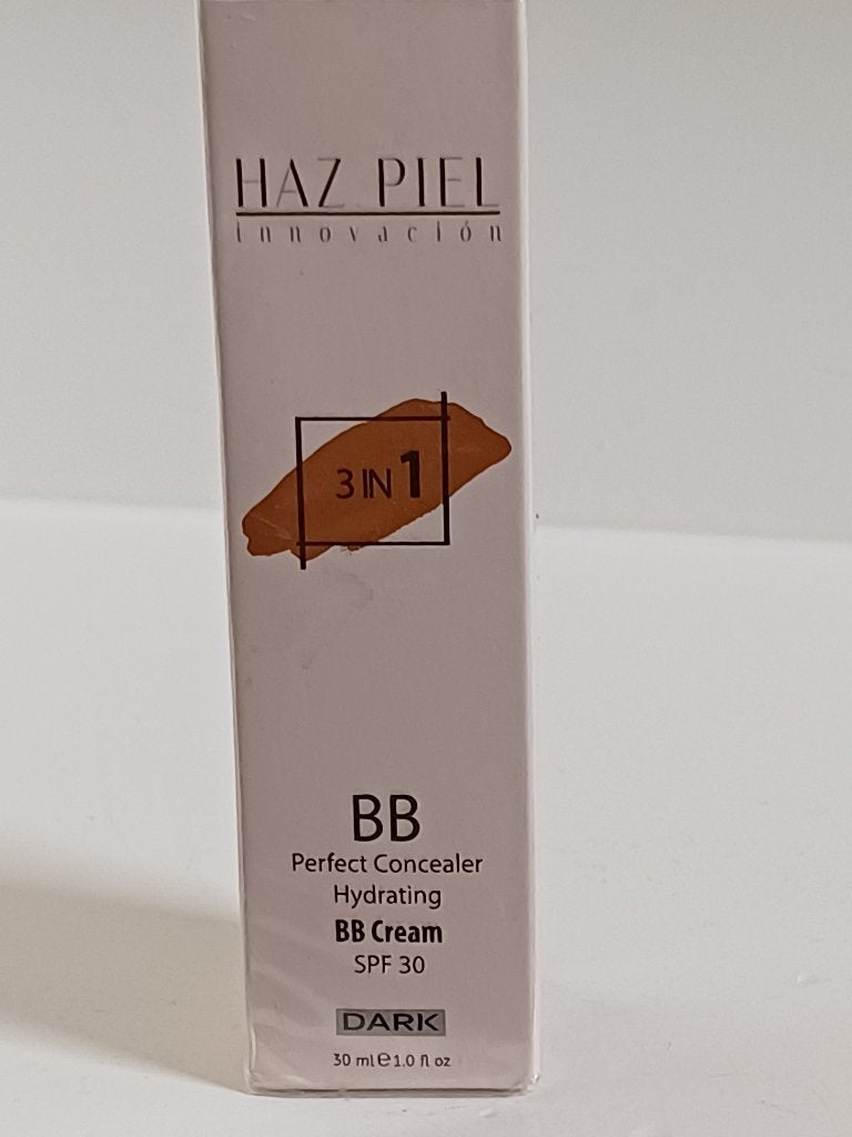 HAZ PIEL CONCEALER BB CREAM SPF 30 DARK 30ML NIEUW GESEALED, Ophalen of Verzenden, Nieuw, Overige kleuren, Gehele gezicht