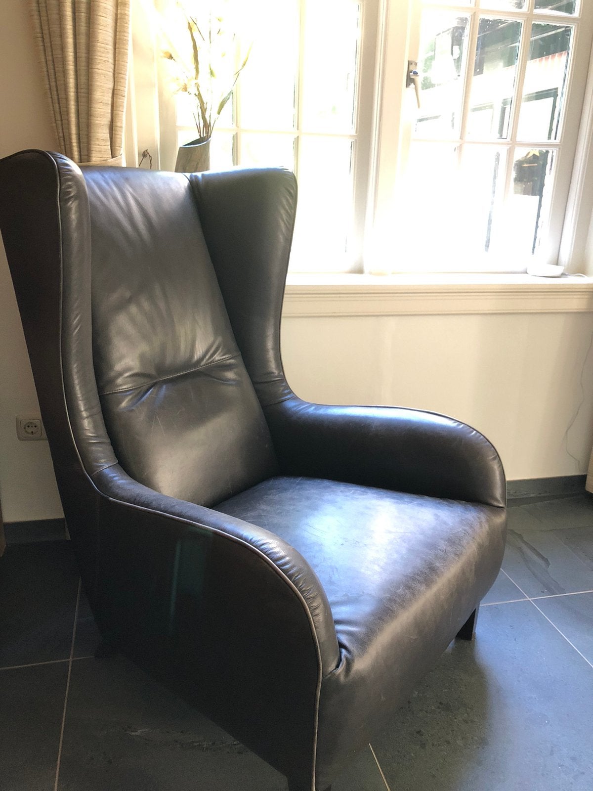 Leren oor fauteuile, Ophalen, Leer, Zo goed als nieuw, Eén
