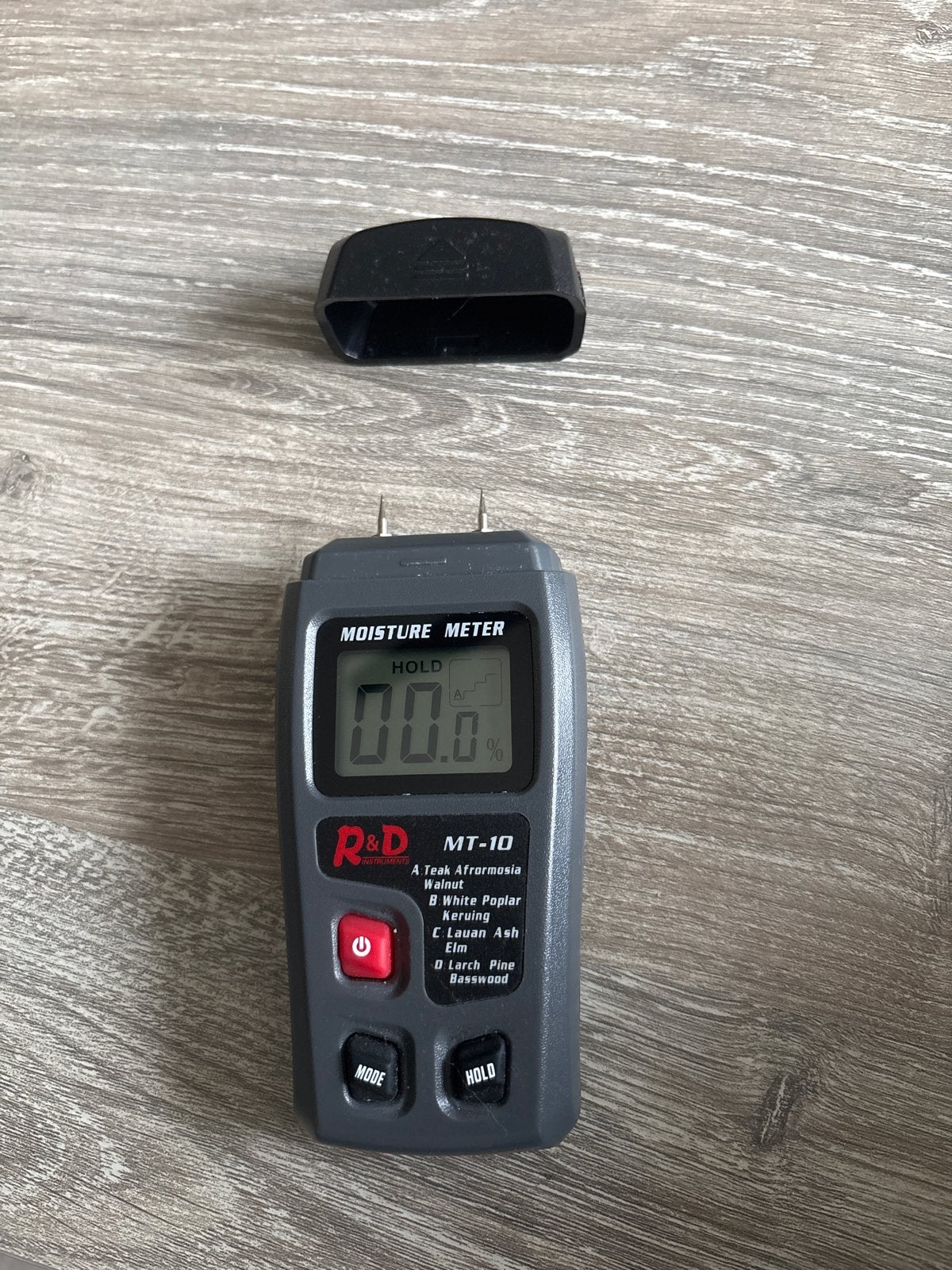R&D MT-10 Vochtmeter voor hout en bouwmaterialen, Ophalen of Verzenden, Zo goed als nieuw, Vocht of Vloeistof