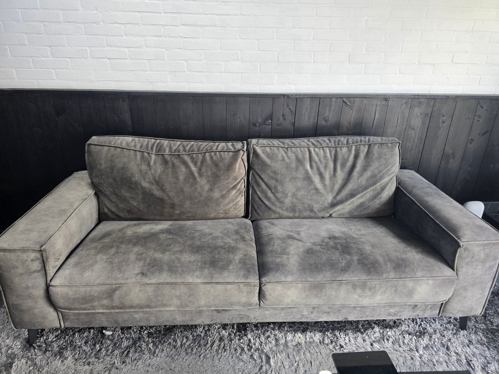 bank olijf groen, Huis en Inrichting, Banken | Bankstellen, Ophalen, 75 tot 100 cm, 200 tot 250 cm