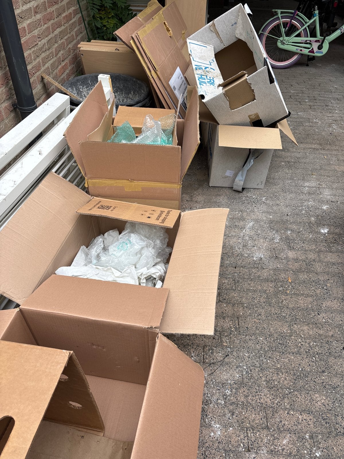 Meer dan 15 verhuisdozen met inpakmateriaal, Doe-het-zelf en Verbouw, Kratten en Dozen, 40 tot 60 cm, 50 tot 75 cm, Ophalen of Verzenden