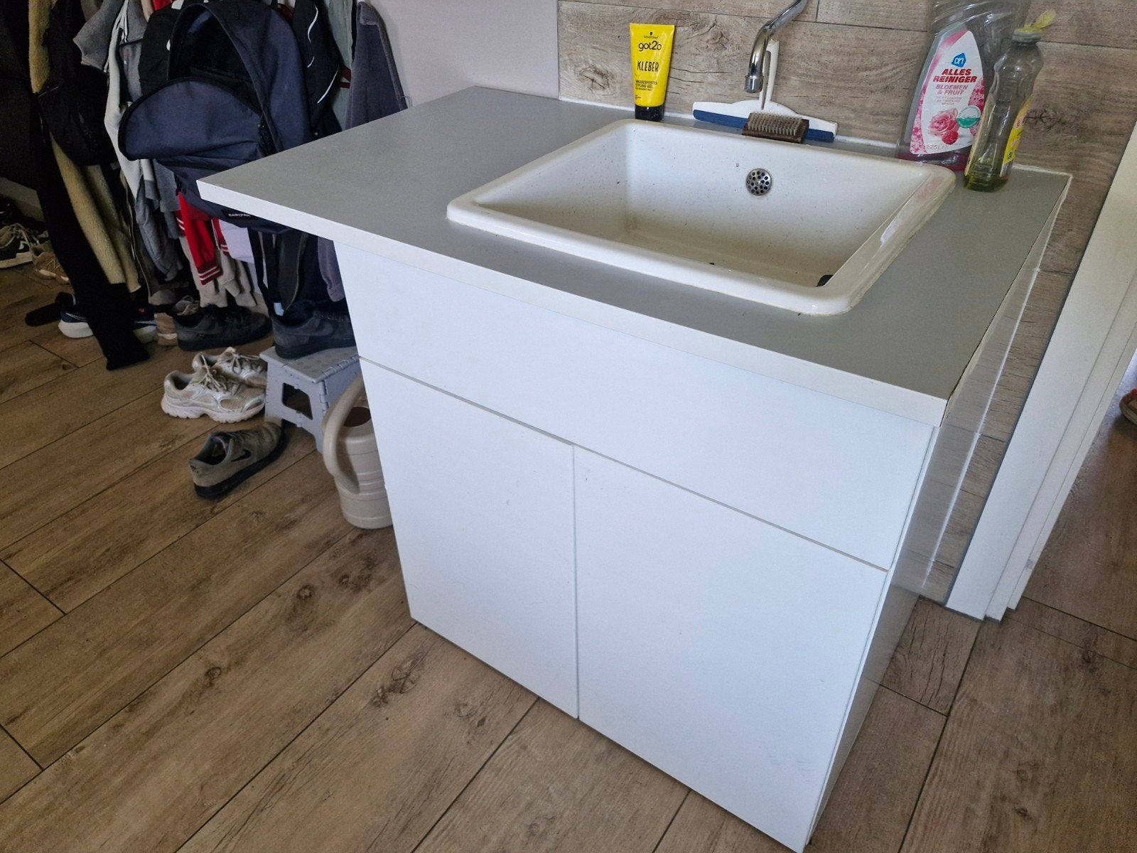 Spoelbak met onderkast voor garage/berging/bijkeuken, Ophalen, Gebruikt, Overige typen