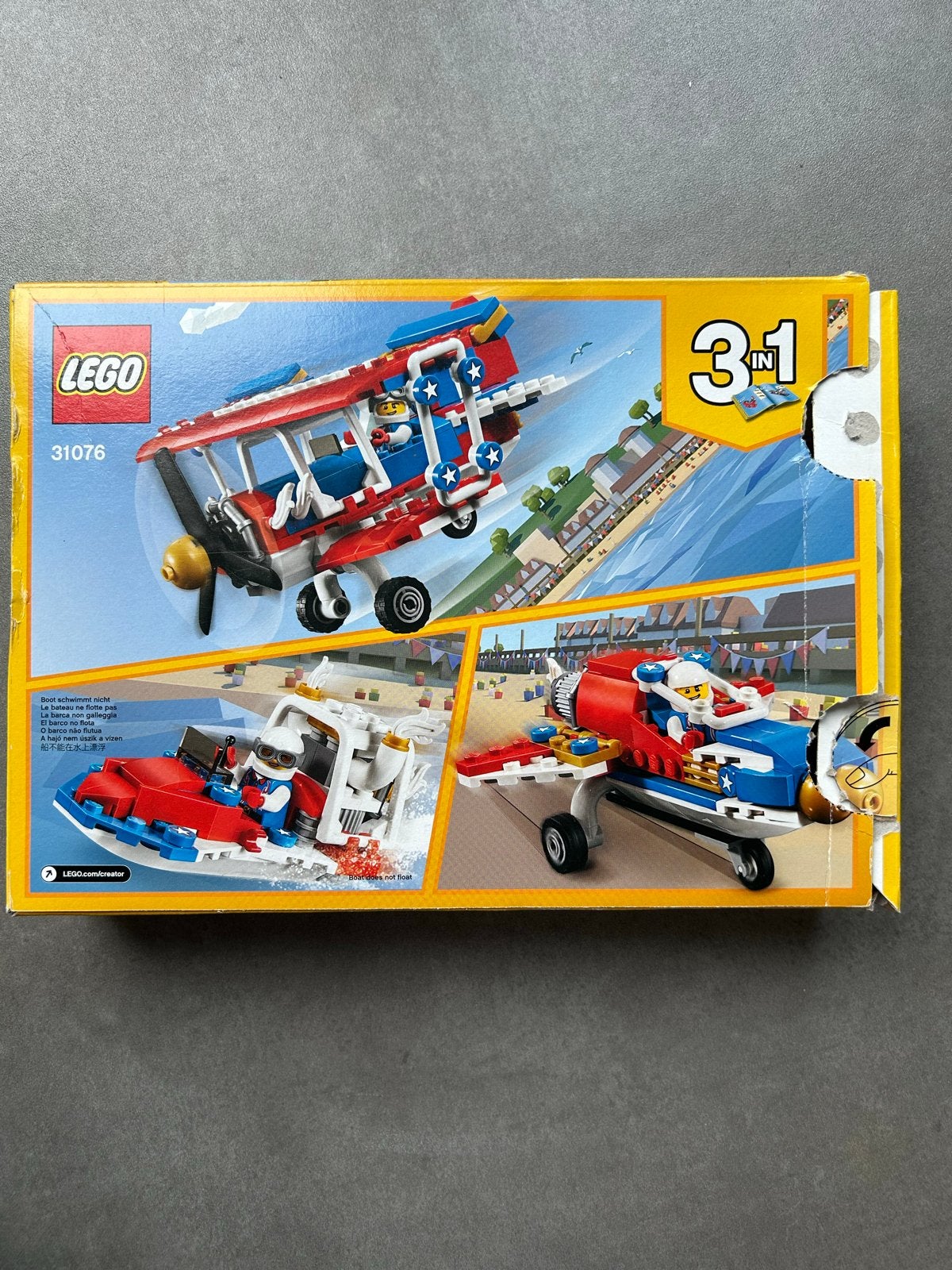 LEGO Creator 31076 Vliegshow 3-in-1 set, Lego, Ophalen of Verzenden, Zo goed als nieuw, Compleet