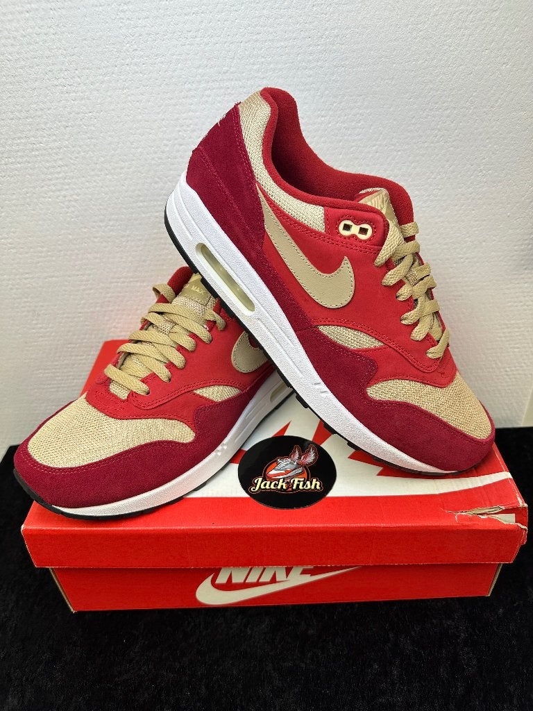 Nike air Max 1 Curry pack Red - Size 44,5, Overige kleuren, Nike, Nieuw, Ophalen of Verzenden