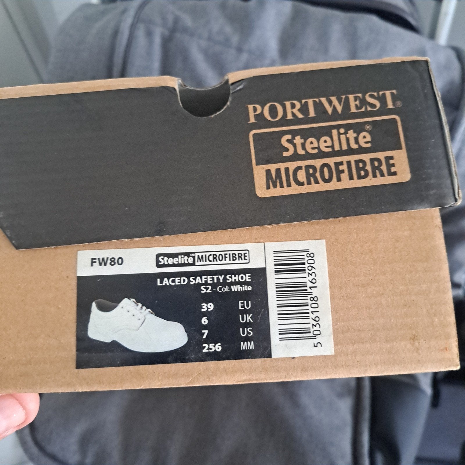 Portwest Steelite Microfibre veiligheidsschoenen, wit, mt 3, Ophalen, Portwest, Wit, Nieuw