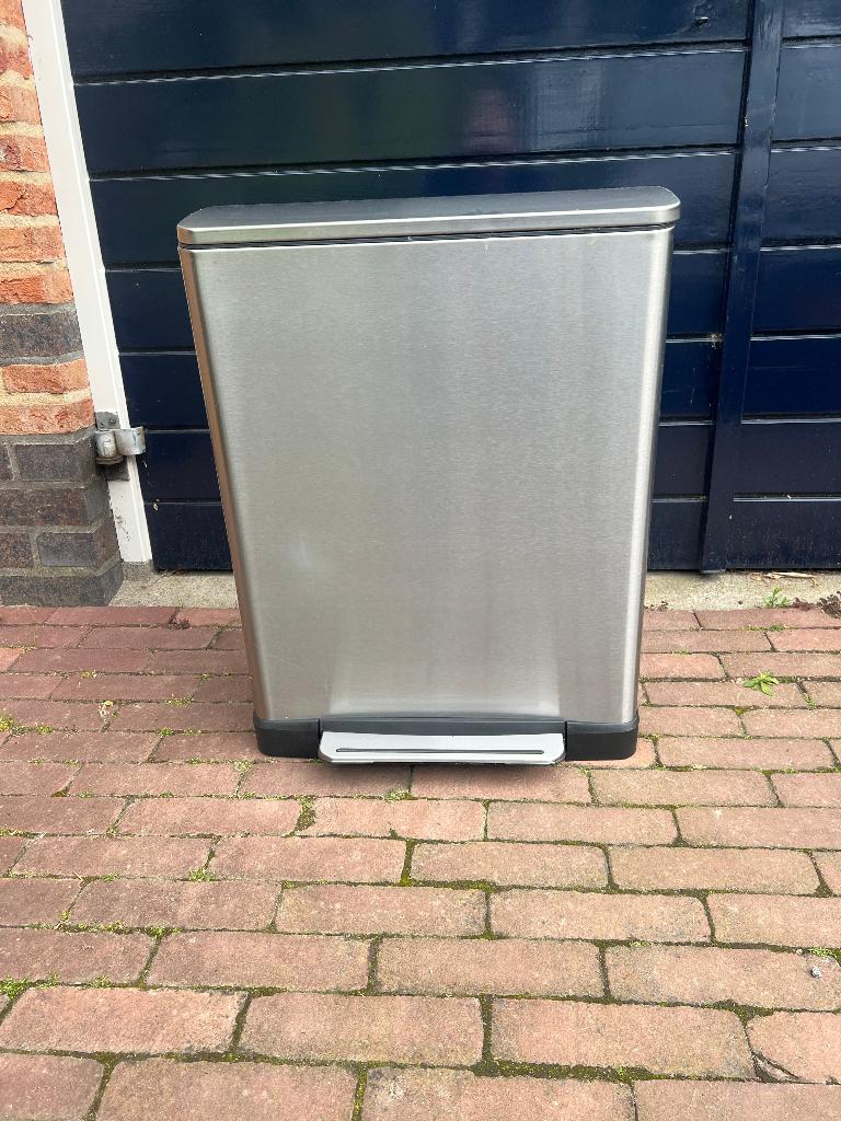 eko,dubbele pedaalemmer, Huis en Inrichting, Woonaccessoires | Prullenbakken, Met pedaal, 50 tot 75 cm, 40 liter of meer, Ophalen of Verzenden