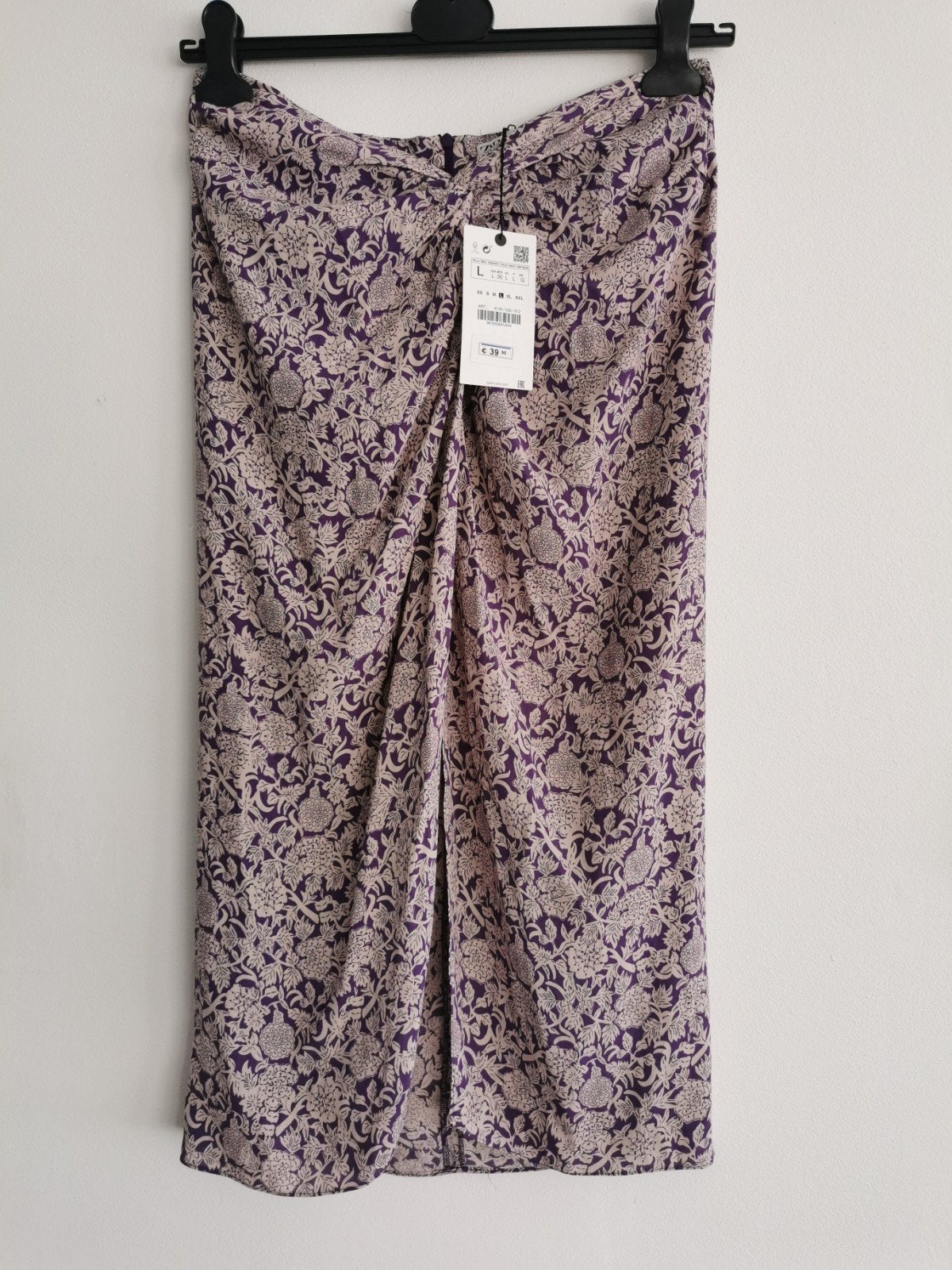 ZARA rok met knoop accent mt. M, Maat 38/40 (M), Verzenden, Zara, Paars