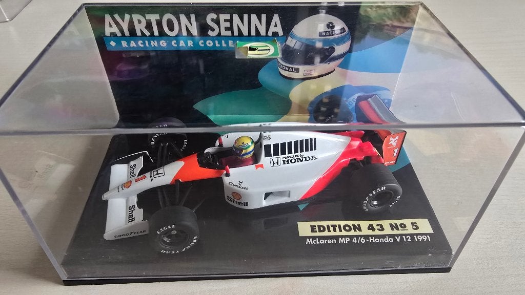 Ayrton Senna - McLaren MP 4/6 Honda V12, Ophalen of Verzenden, Zo goed als nieuw, Auto, Overige merken