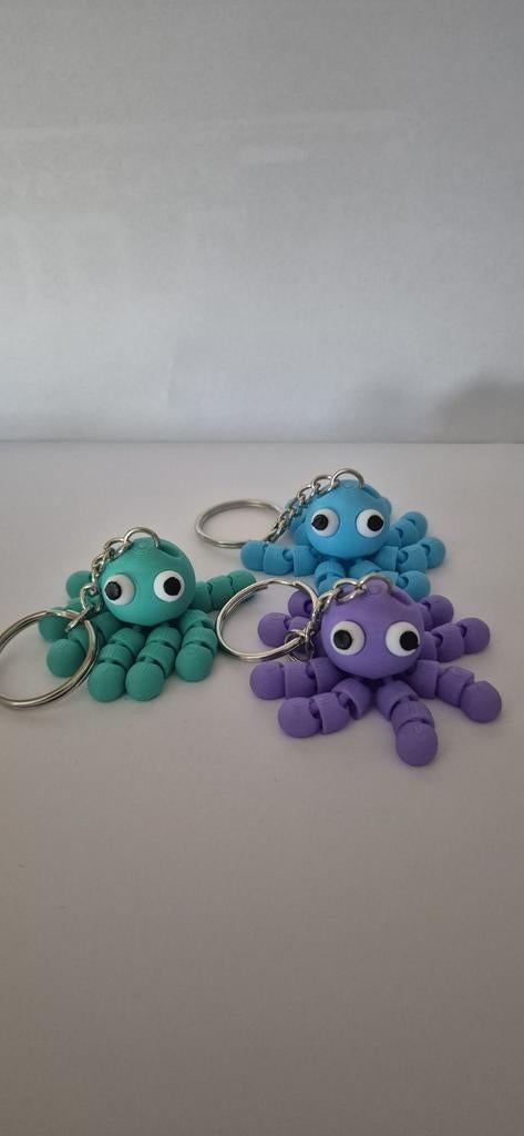 3D geprinte octopus sleutelhanger, Verzenden, Nieuw