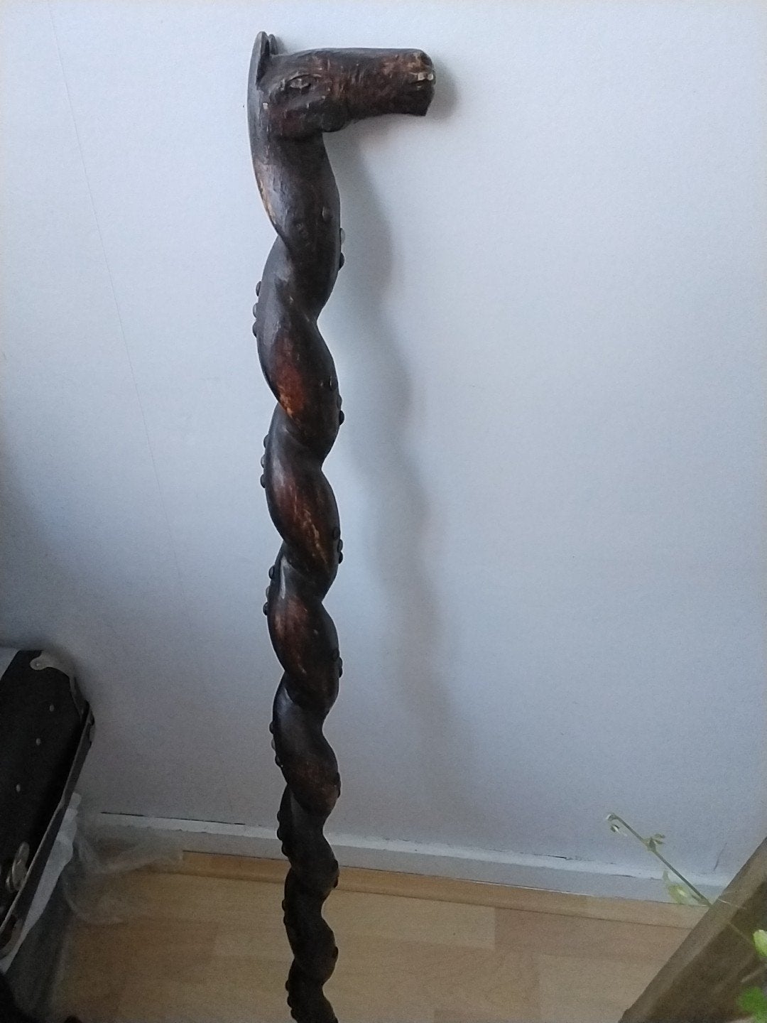 Wandelstok handmade paard, Ophalen, Zo goed als nieuw