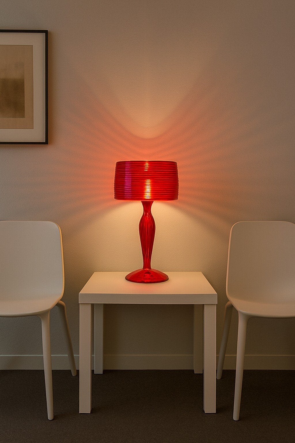 2x Solzi Luce GOA Archirivolto transparant rode vintage lamp, Ophalen, Glas, Minder dan 100 cm