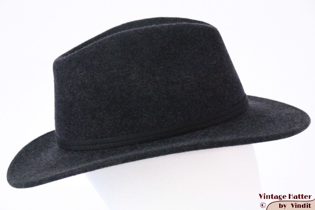 Gleufhoed Brixton Coleman donker grijs wolvilt 59 (M) Nieuw, Kleding | Dames, Brixton.com, Hoed, Nieuw, Ophalen of Verzenden