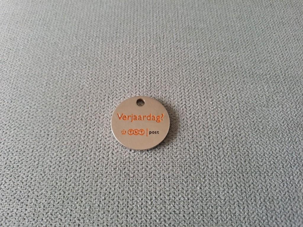 winkelwagenmuntje TNT POST, Ophalen