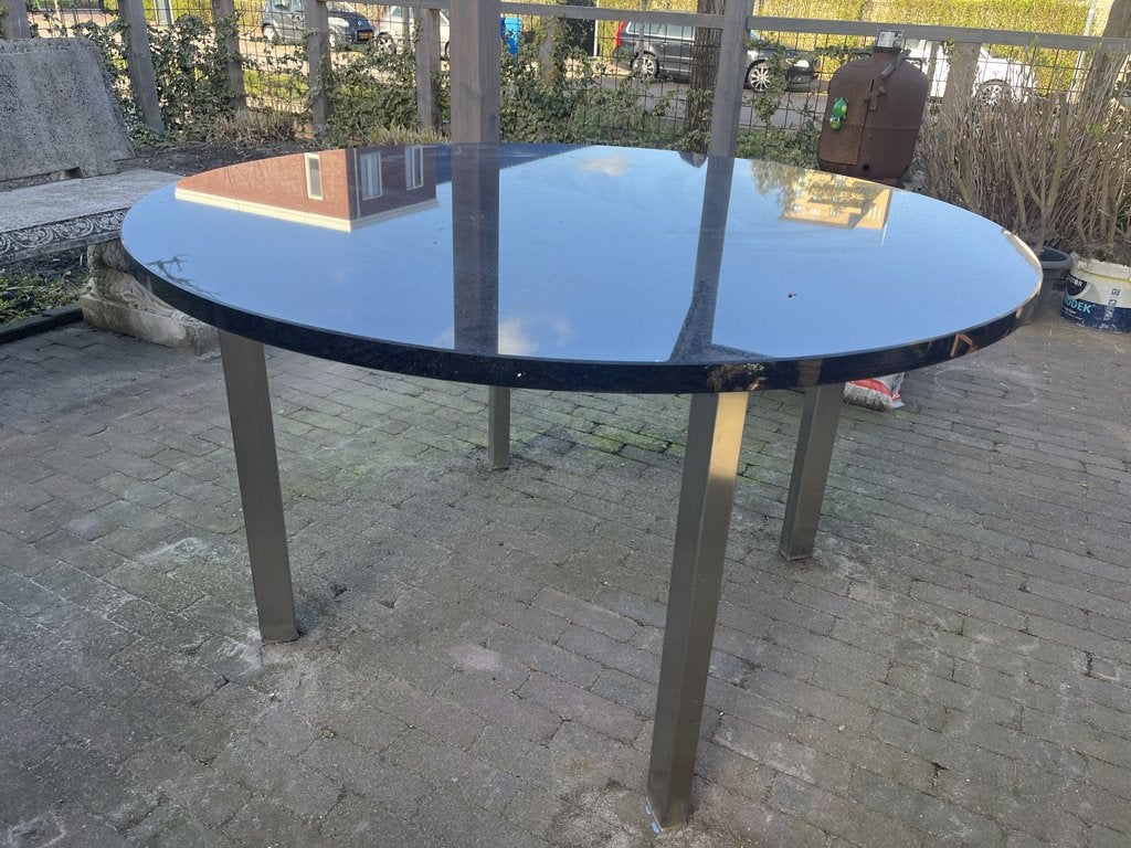 Tafel, Huis en Inrichting, Tafels | Eettafels, Ophalen, Overige materialen, Rond, Zo goed als nieuw
