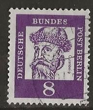 Berlijn 31, Gutenberg, Verzenden, BRD, Gestempeld