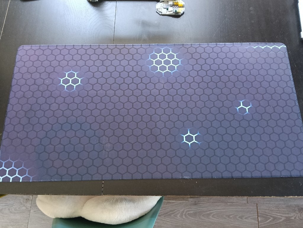 Grote Gaming Muismat - Hexagon Patroon (100x50 cm), Computers en Software, Muismatten, Ophalen of Verzenden, Gaming muismat, Zo goed als nieuw