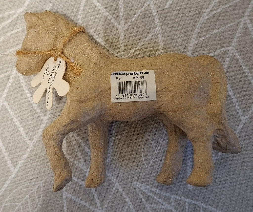 Papier-maché paardje om te knutselen, Dieren, Nieuw, Ophalen of Verzenden, Papier of Karton