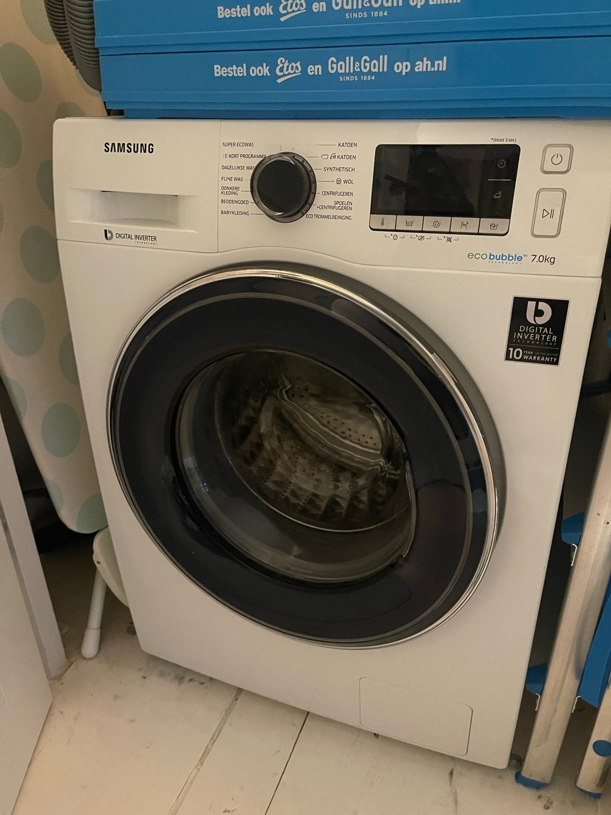 Samsung WW70J5426FW/EN Wasmachine 7kg EcoBubble, Ophalen, Gebruikt, Voorlader, Kort programma