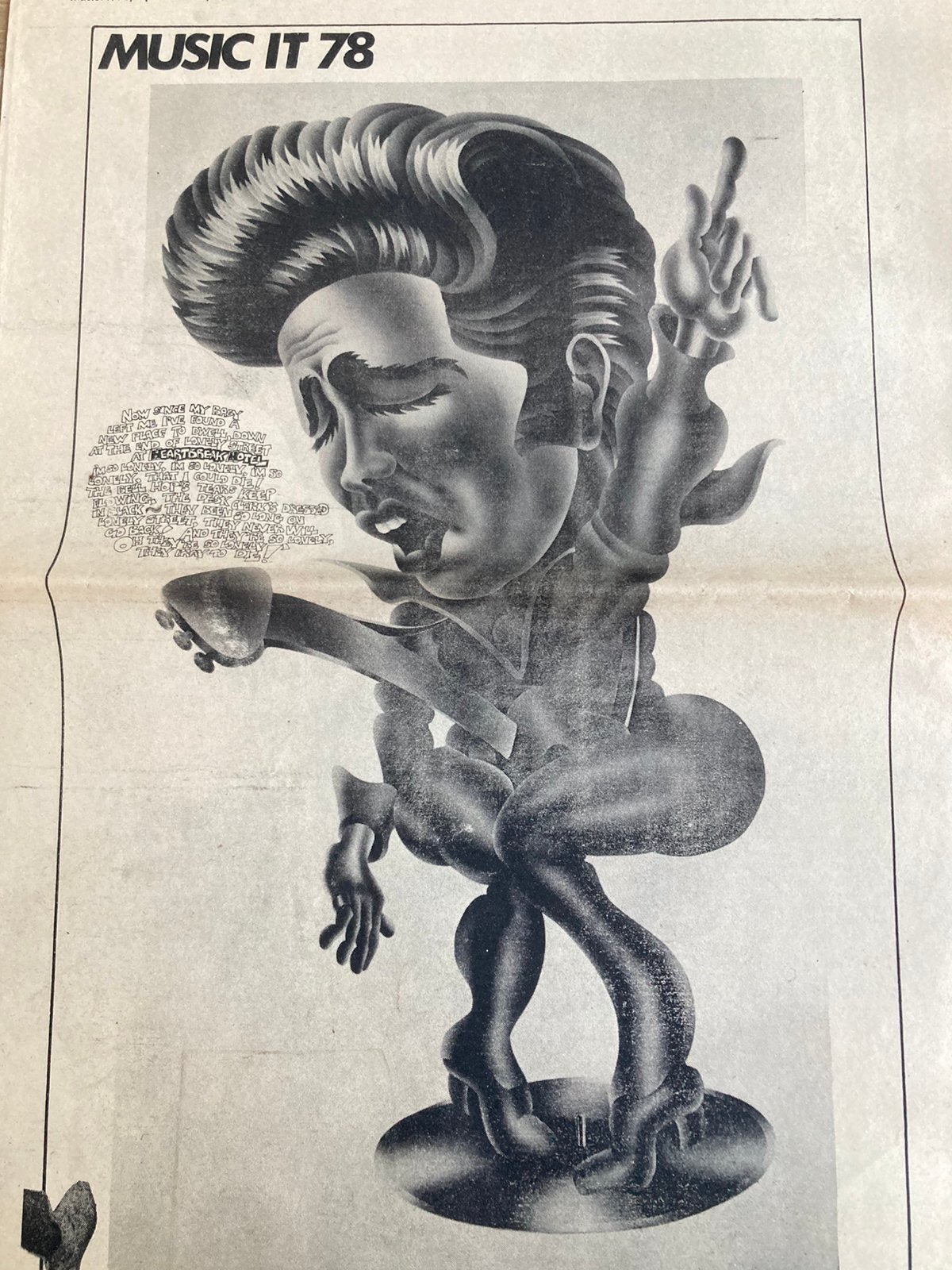 Paginagrote A3 poster ELVIS PRESLEY, Verzamelen, Ophalen of Verzenden, A1 t/m A3