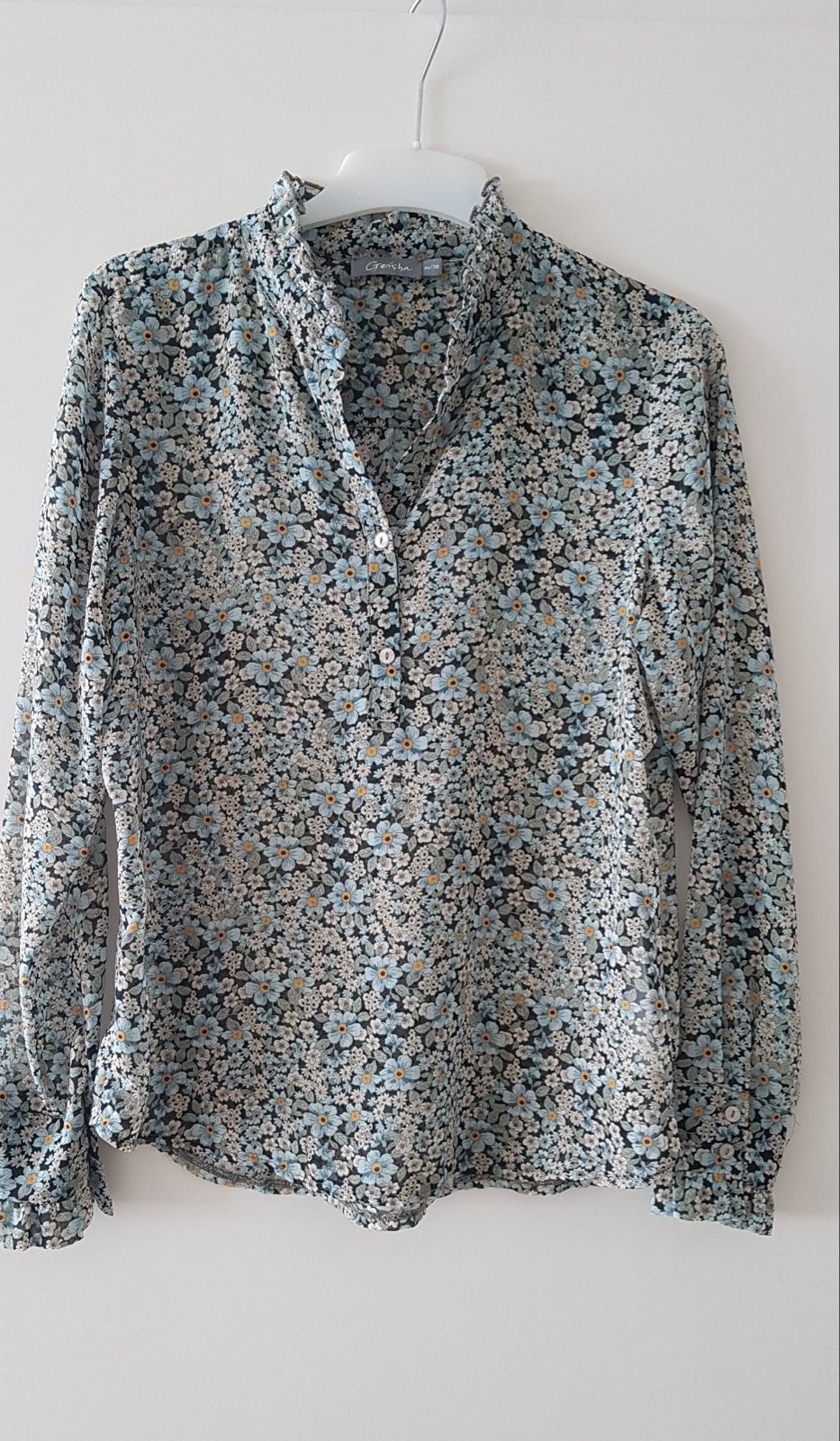 Geisha blouse met bloemenprint, maat 38, Ophalen of Verzenden, Zo goed als nieuw, Maat 38/40 (M), Meerkleurig