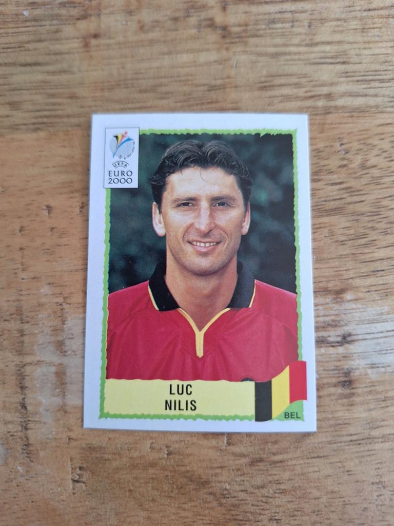 Panini UEFA Euro 2000 Sticker Luc Nilis België #113, Ophalen of Verzenden