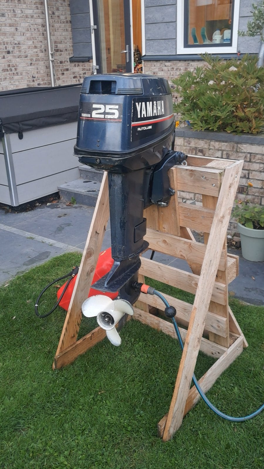 Yamaha 25pk autolube buitenboordmotor, Ophalen, Gebruikt