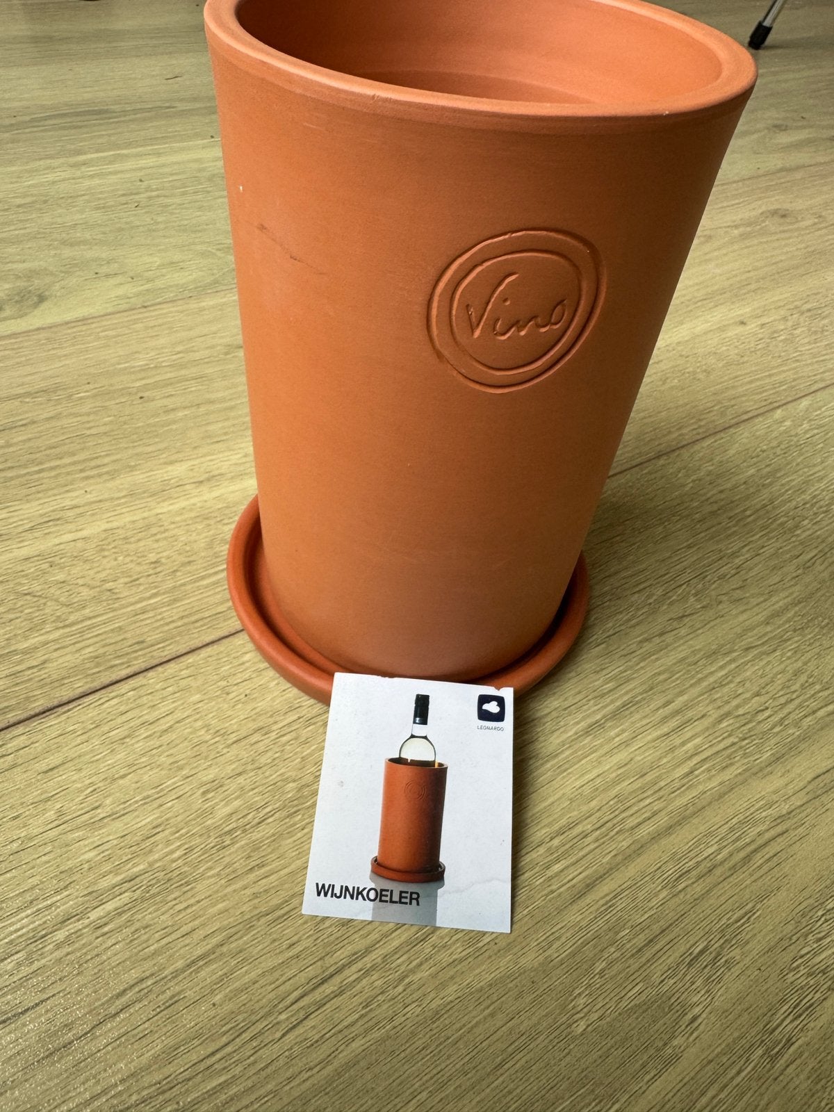 Leonardo Vino terracotta wijnkoeler / flessenkoeler, Ophalen, Nieuw, Minder dan 5 flessen