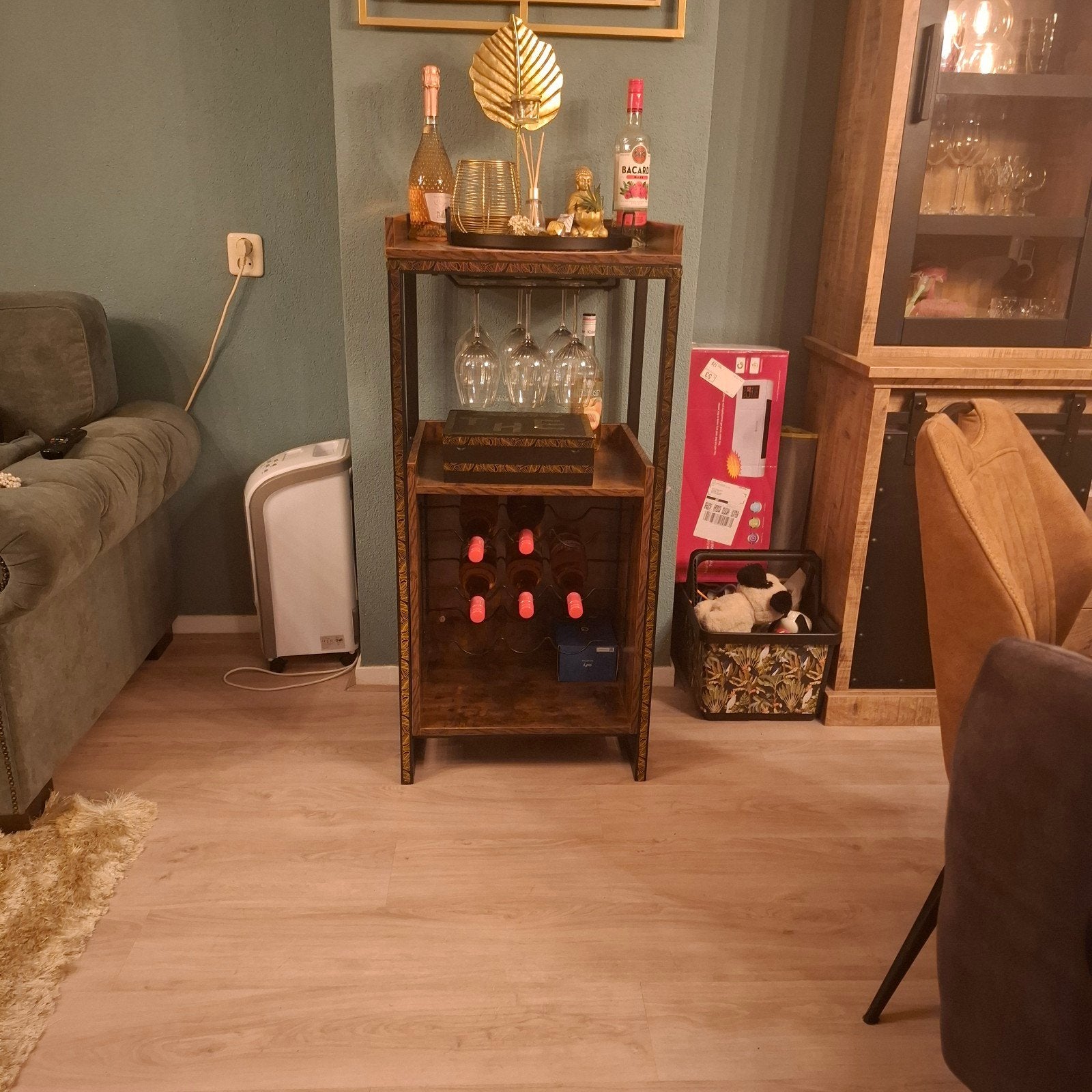 Mooie minibar / wijnrek in zeer goede staat, Ophalen of Verzenden