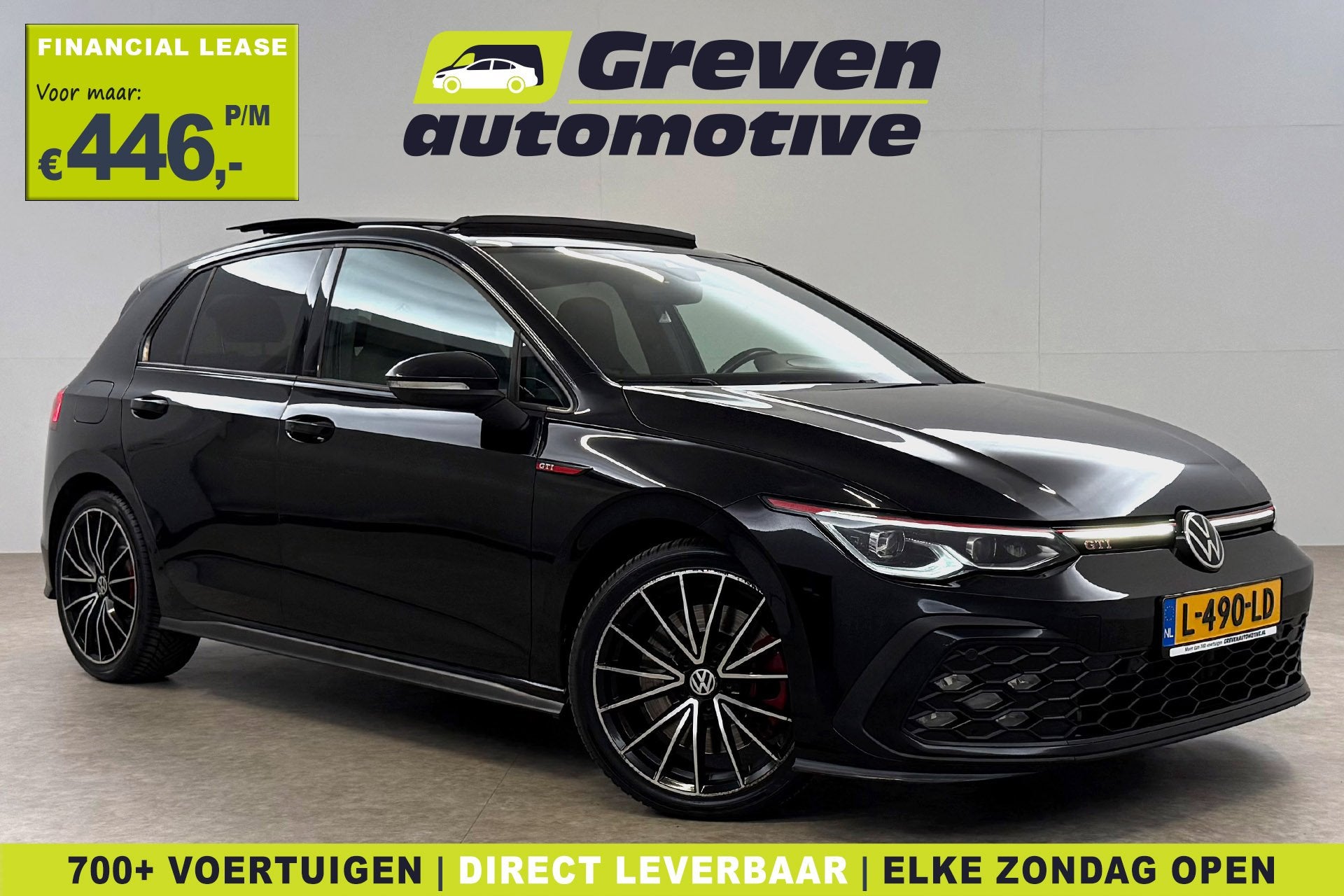 Volkswagen Golf 2.0 TSI GTI 245PK | Pano | H/K | HUD | IQ-Li, Euro 6, 4 cilinders, 1984 cc, Zwart