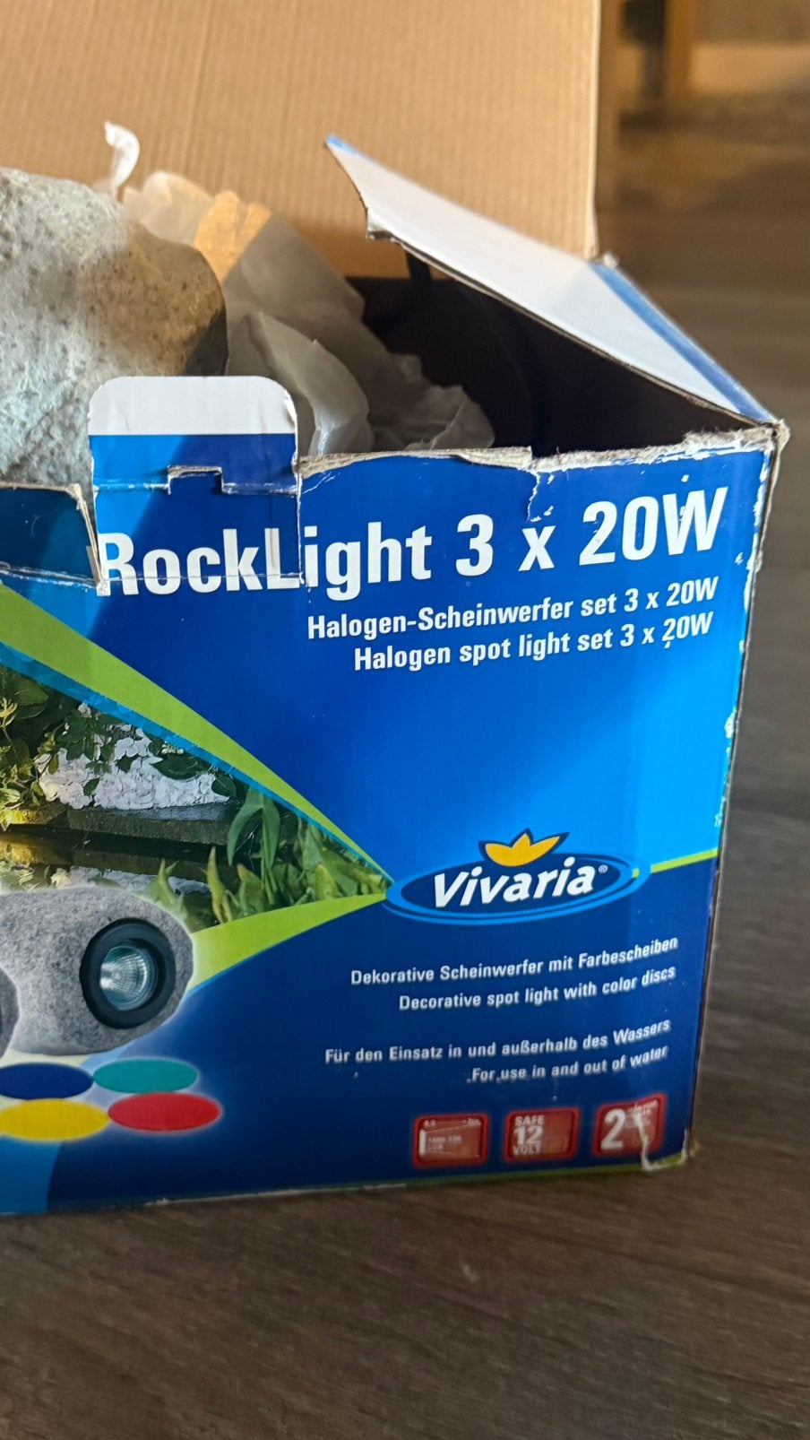 Rocklight 3x20w vijververlichting, Ophalen of Verzenden, Nieuw, Vijververlichting