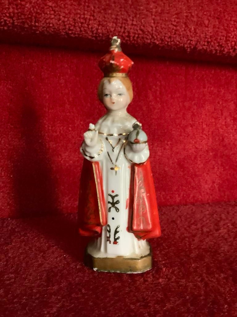 Kindje Jezus van Praag ❤️ beeldje, porselein, jaren 30, Ophalen of Verzenden