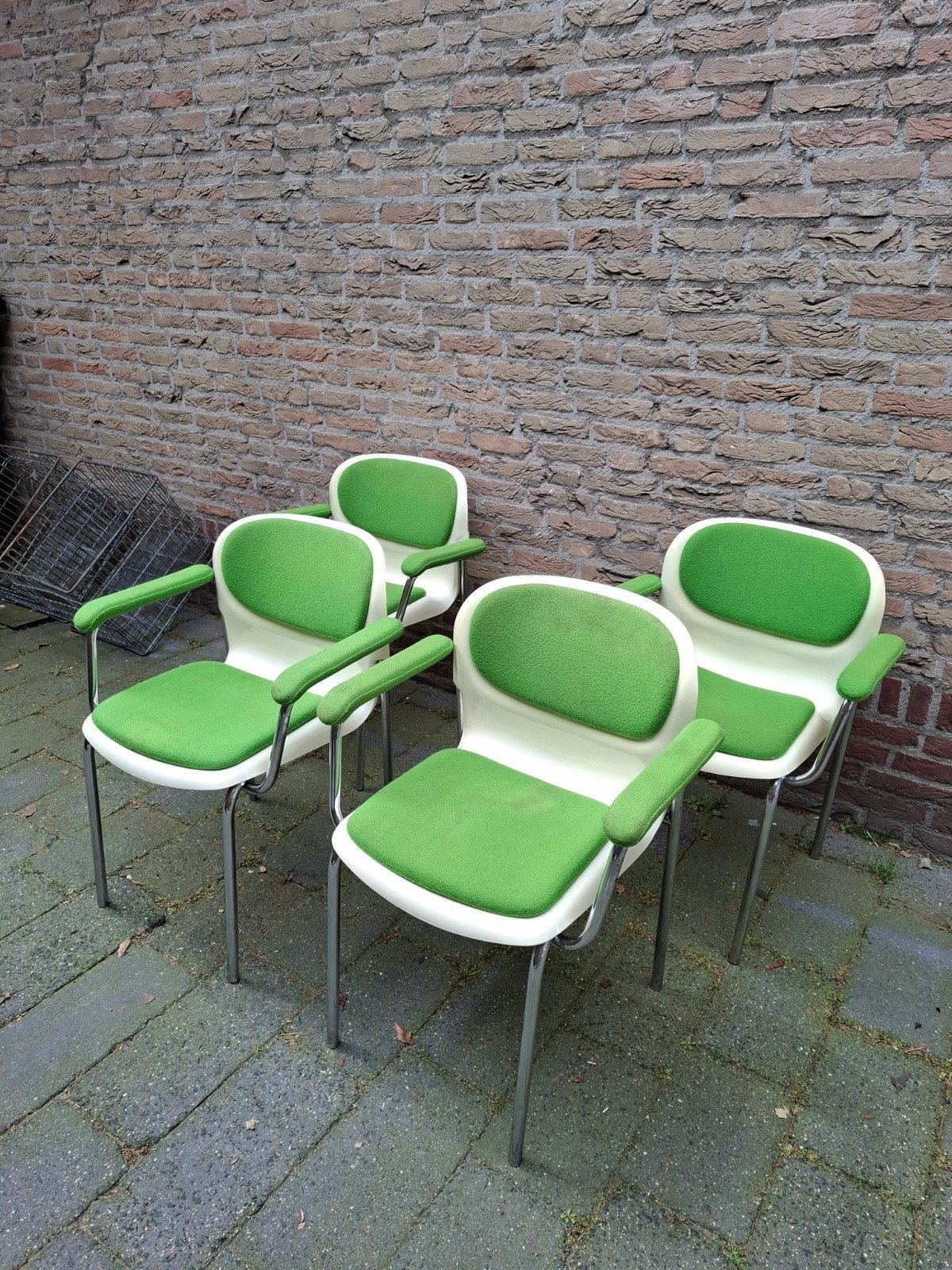 4x design stoel Drabert Smash jaren 70 retro uniek vintage, Ophalen, Overige kleuren, Retro, Vier