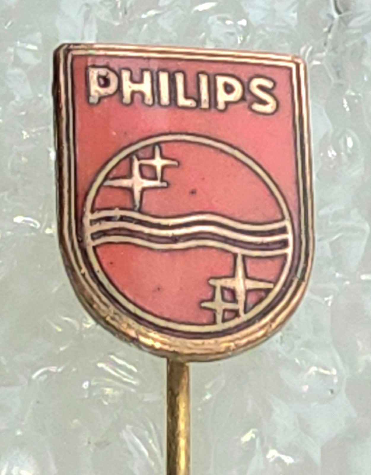 Vintage Emaille Speldje Philips Logo, Ophalen of Verzenden, Gebruikt, Overige onderwerpen, Speldje of Pin