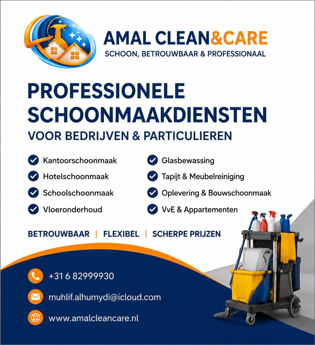 Professionele schoonmaakservice – AMAL –, Ophalen of Verzenden, Schoonmaakmiddel