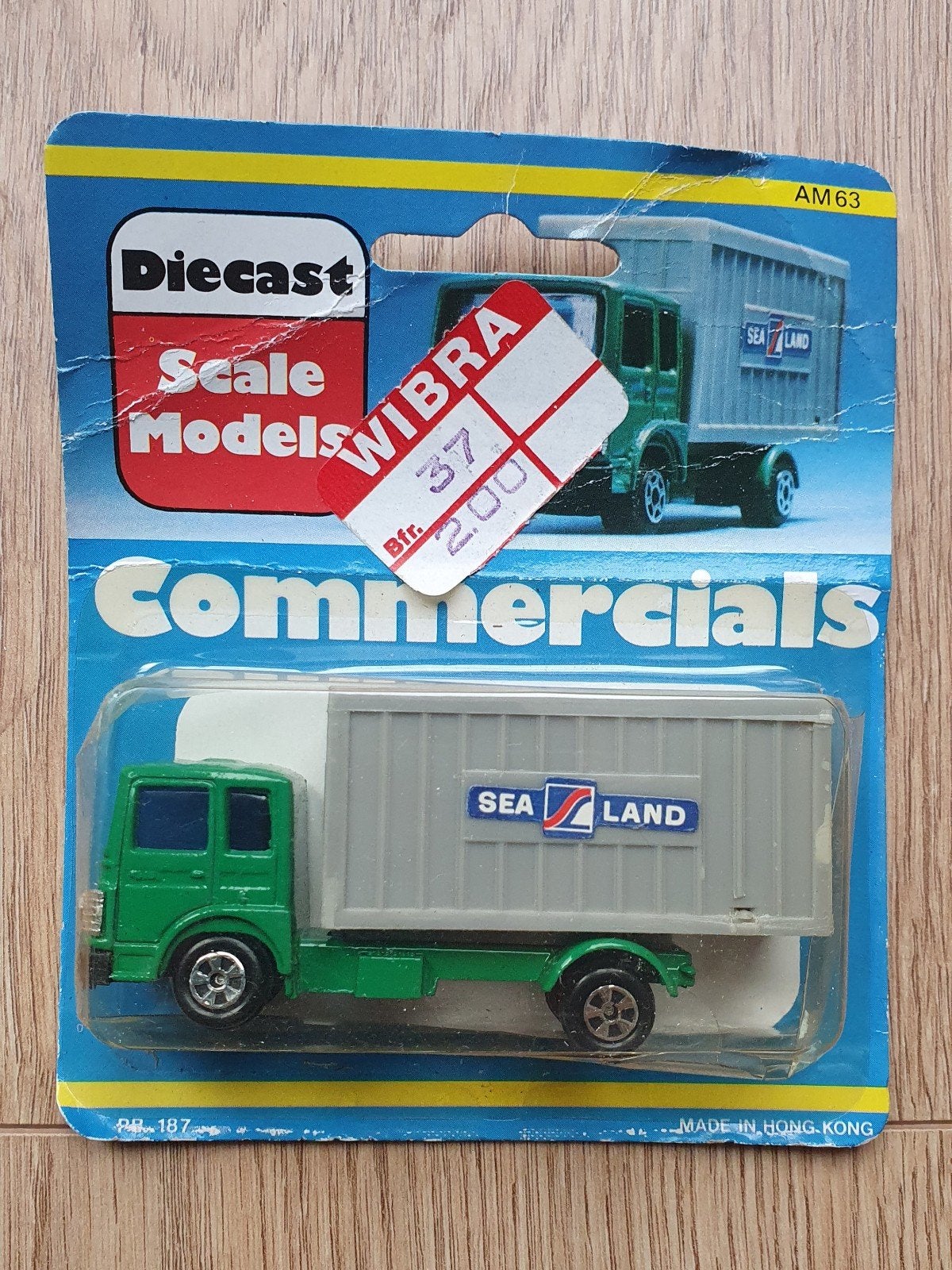 Diecast; vintage schaalmodel Saviem vrachtwagen+container, Ophalen of Verzenden, Nieuw, Bus of Vrachtwagen