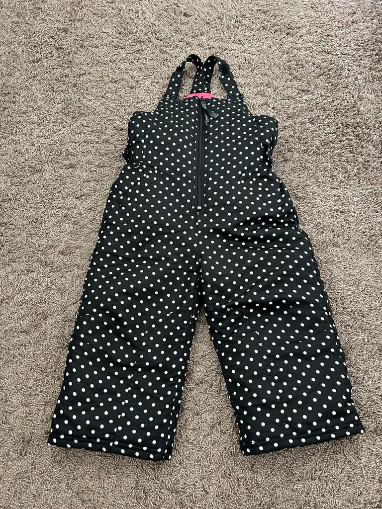 Skibroek zwart met witte puntjes en roze binnenkant, Ophalen of Verzenden, Zo goed als nieuw, Meisje, Overige typen