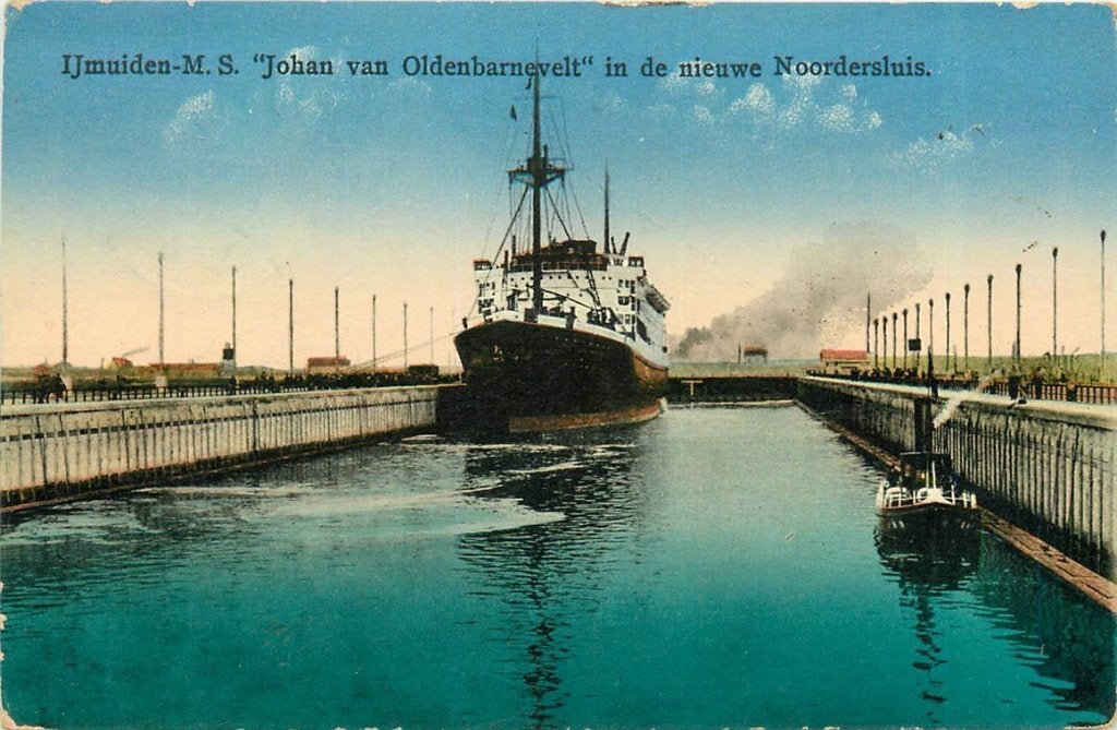 701-149-005 IJmuiden MS Johan van Oldenbarnevelt, Verzenden, Voor 1920, Noord-Holland