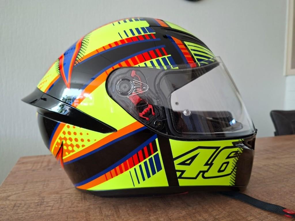 AGV K1 Rossi helm maat XS VR46, Motoren, Kleding | Motorhelmen, Ophalen, XS, Kinderen, Tweedehands
