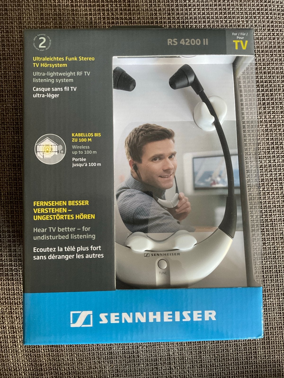 Sennheiser RS 4200 II Ultralichte Draadloze TV Hoofdtelefoon, Audio, Tv en Foto, Koptelefoons, Sennheiser, Nieuw, Ophalen of Verzenden