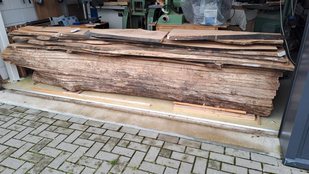 Iepen schaaldelen  taxus, plataan,  haagbeuk of steenbeuk, Doe-het-zelf en Verbouw, Hout en Planken, 25 tot 50 mm, Nieuw, Ophalen of Verzenden