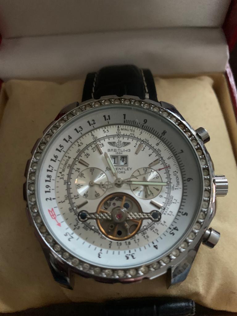 Heren horloge, Ophalen, Gebruikt, Leer, Overige merken