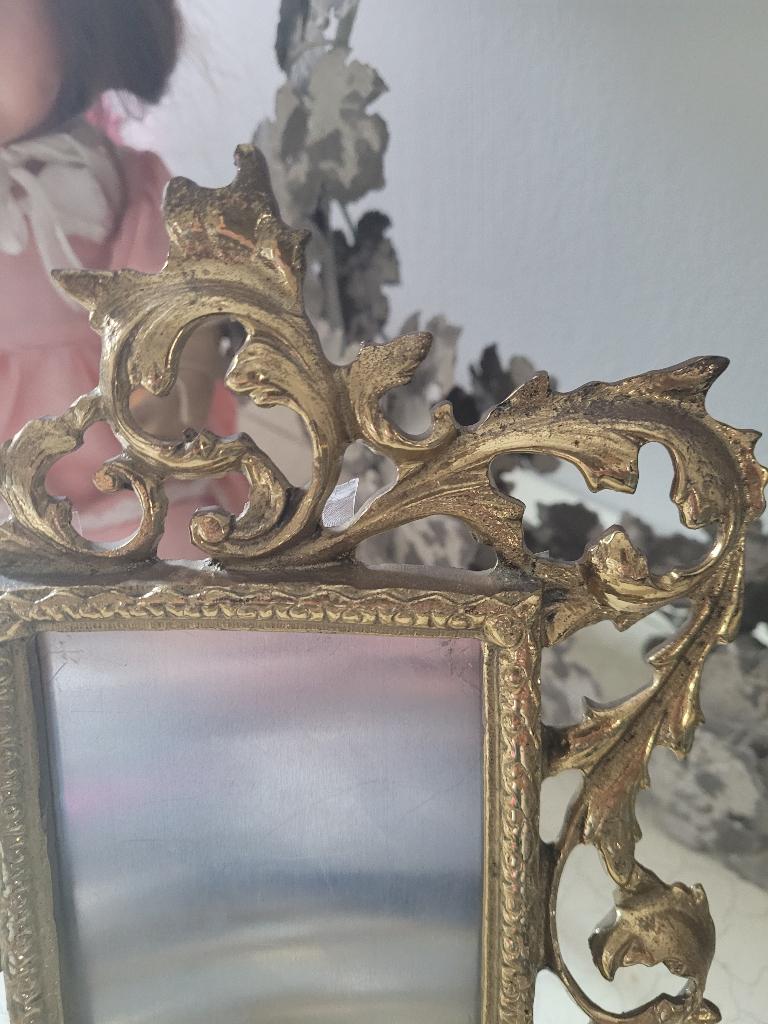 Antieke massief bronzen sierlijke fotolijst, Antiek en Kunst, Ophalen of Verzenden