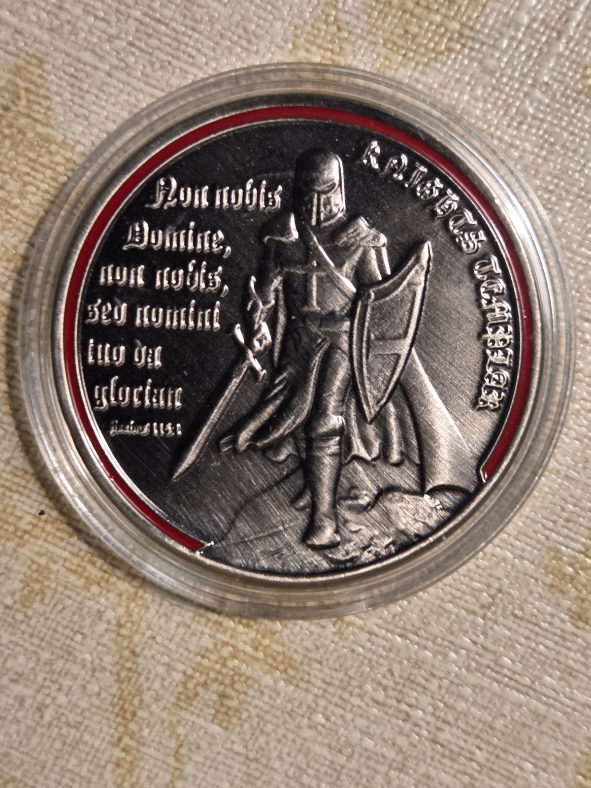 Tempeliers Herdenkingsmunt - Zilverkleurig, Ophalen of Verzenden