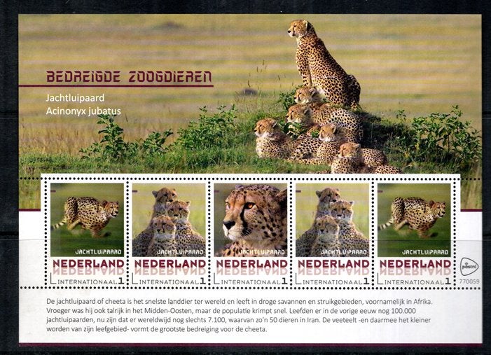 postfris velletje. Persoonlijke postzegels. Bedreigde dieren, Ophalen of Verzenden, Na 1940, Postfris