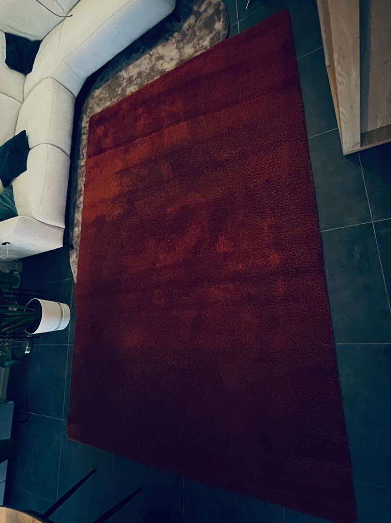 Rood IKEA ADUM Vloerkleed Rood - 200x300 cm, Ophalen, Gebruikt, 200 cm of meer, Rechthoekig