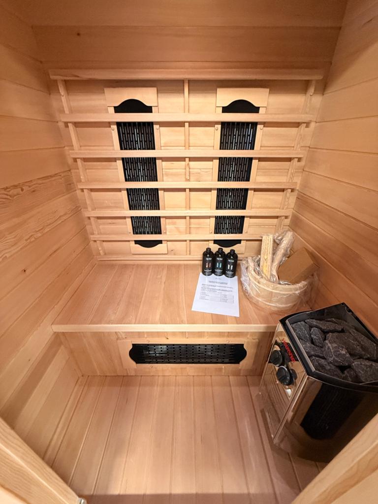Combi sauna | Infrarood + Fins | Gratis montage | Harvia, Sport en Fitness, Sauna, Ophalen of Verzenden, Zo goed als nieuw, Fins of Traditioneel