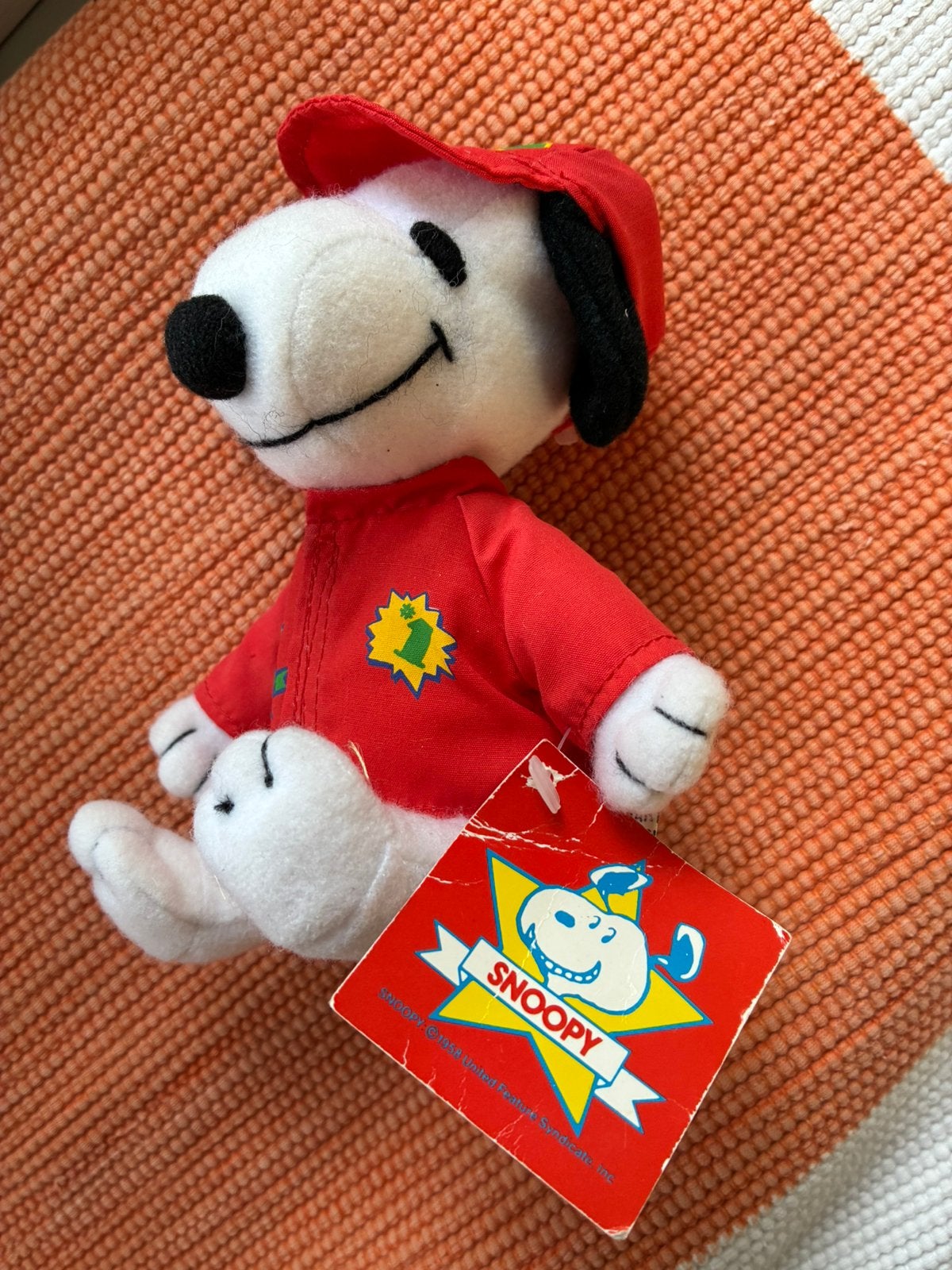 Vintage pluche Snoopy determined productions, Ophalen of Verzenden, Zo goed als nieuw