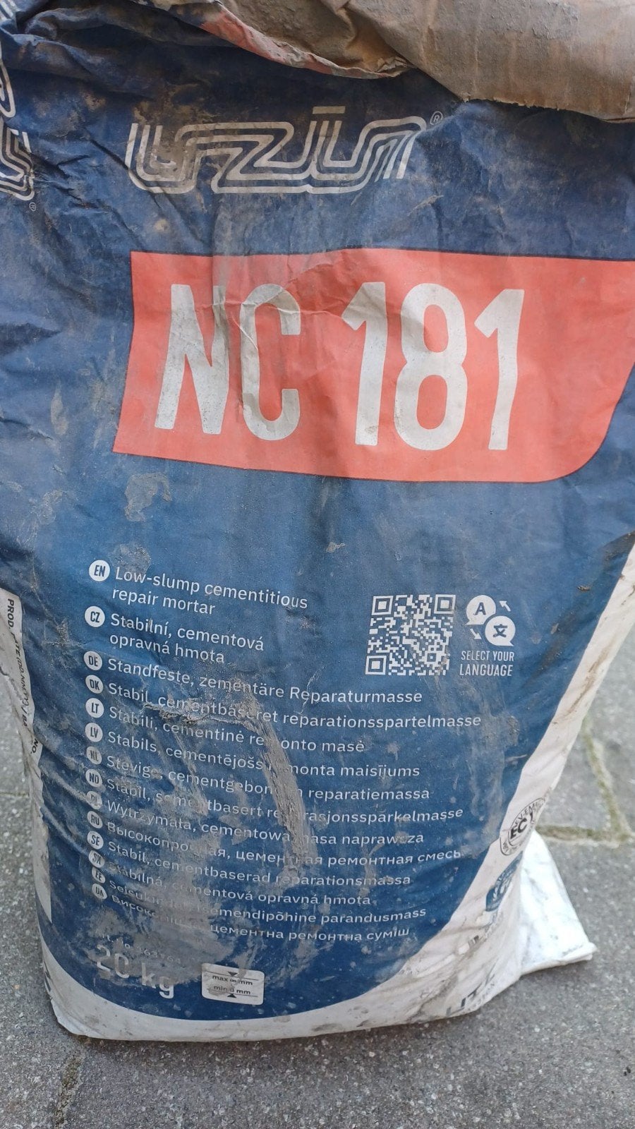 UZIN NC 181 Cementgebonden Reparatiemortel 20 kg, Overige materialen, Overige typen, Nieuw, Minder dan 20 cm